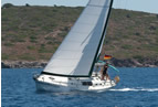 Looking back from Centurion as she leads Aia in the end of week match race